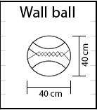 Wall ball medidas